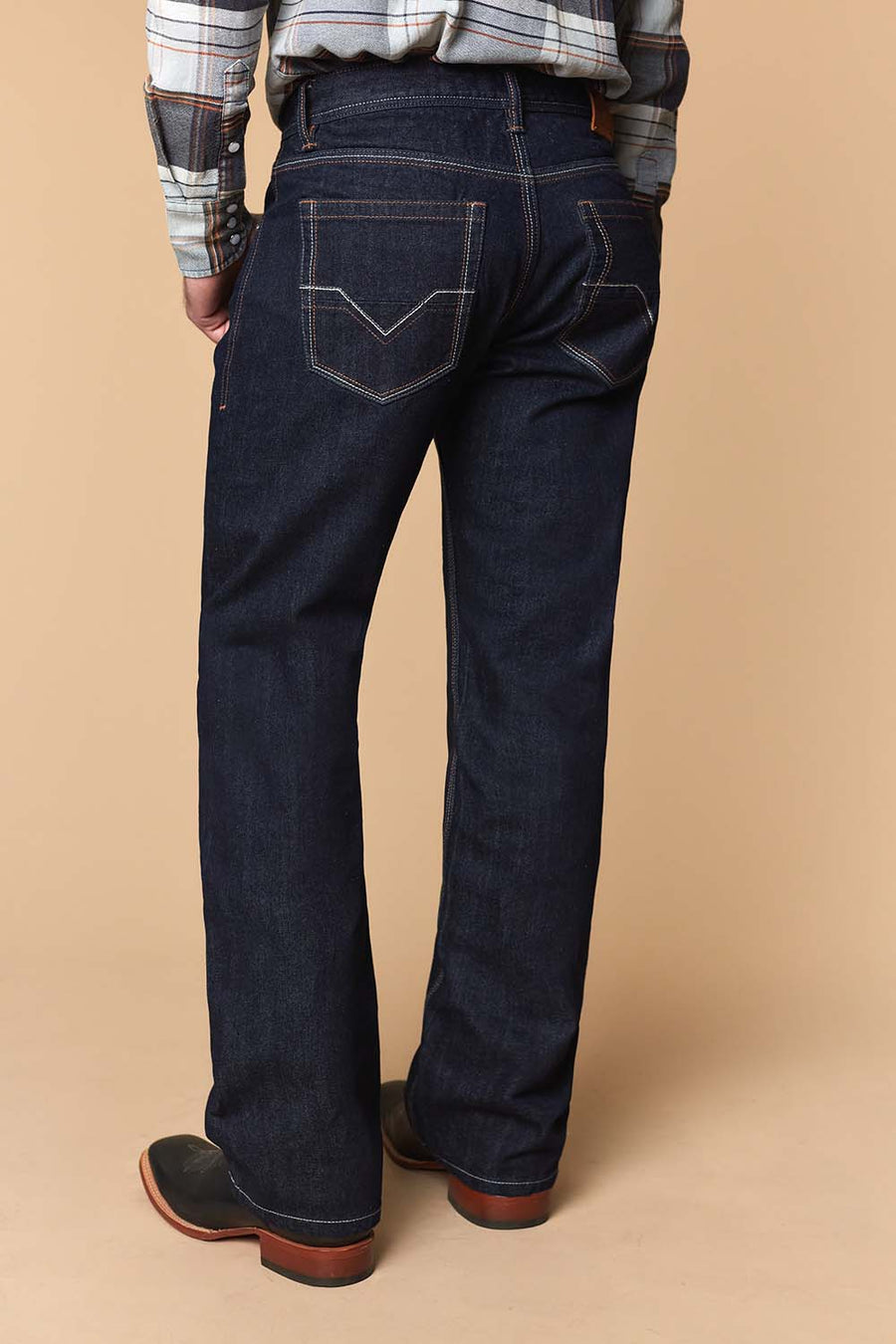 Men's Raw Denim Straight Jeans