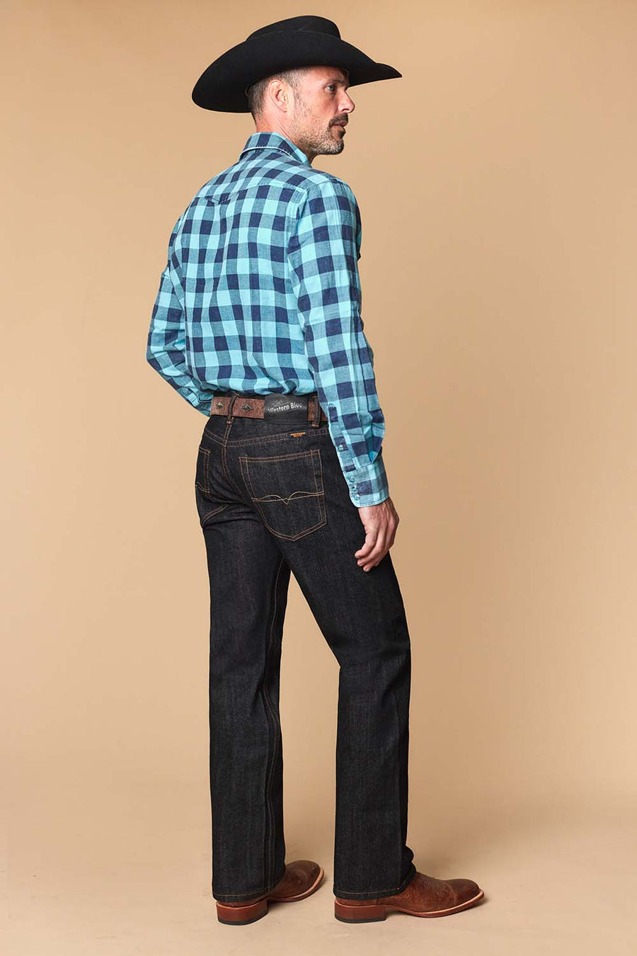 Men's Raw Denim Straight Jeans