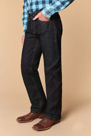 Men's Raw Denim Straight Jeans