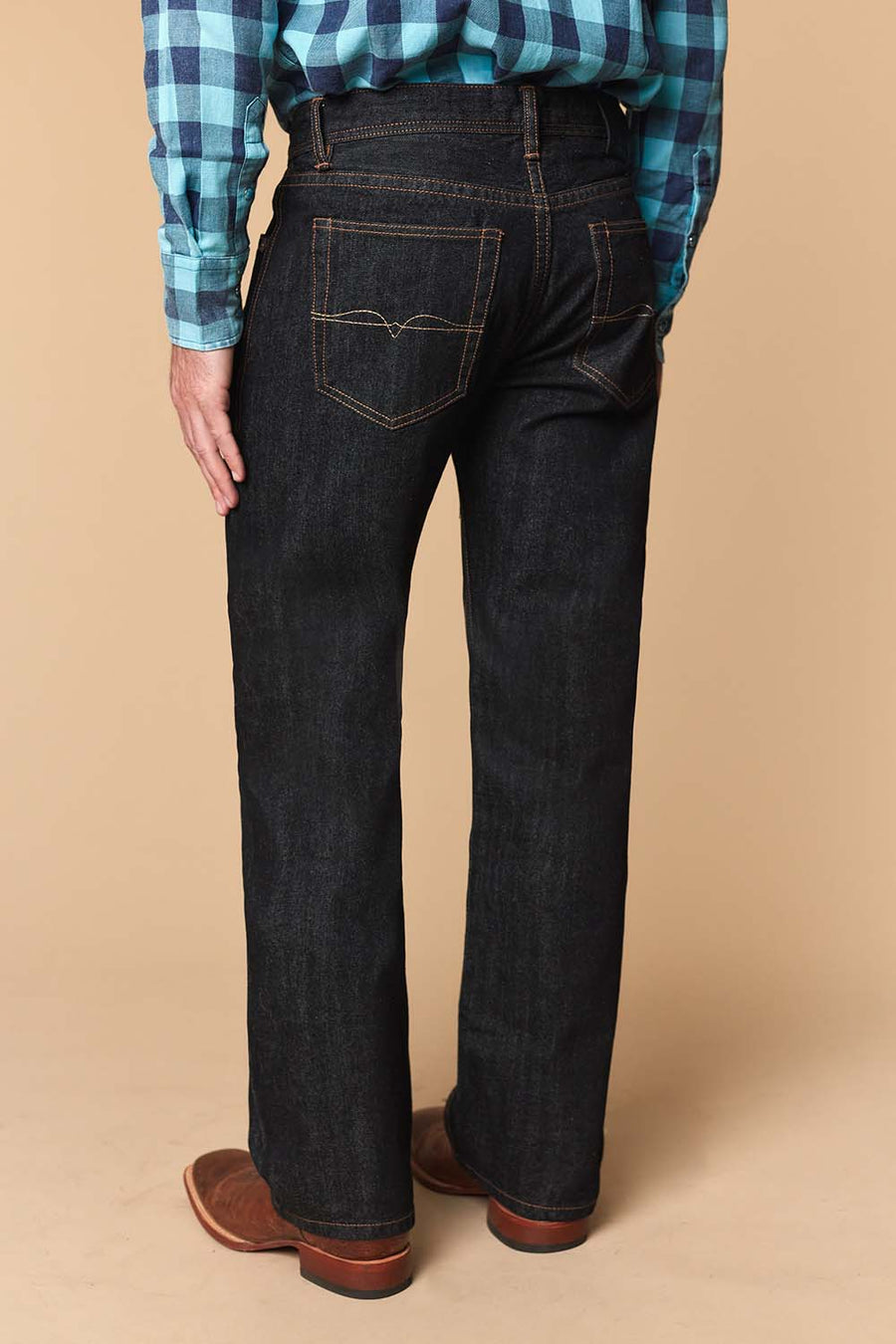 Men's Raw Denim Straight Jeans