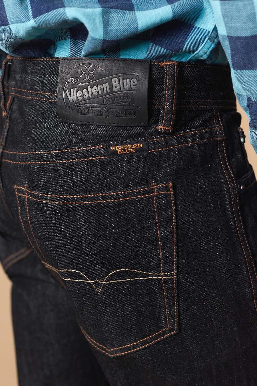 Men's Raw Denim Straight Jeans