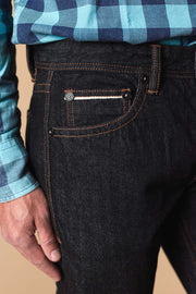 Men's Raw Denim Straight Jeans
