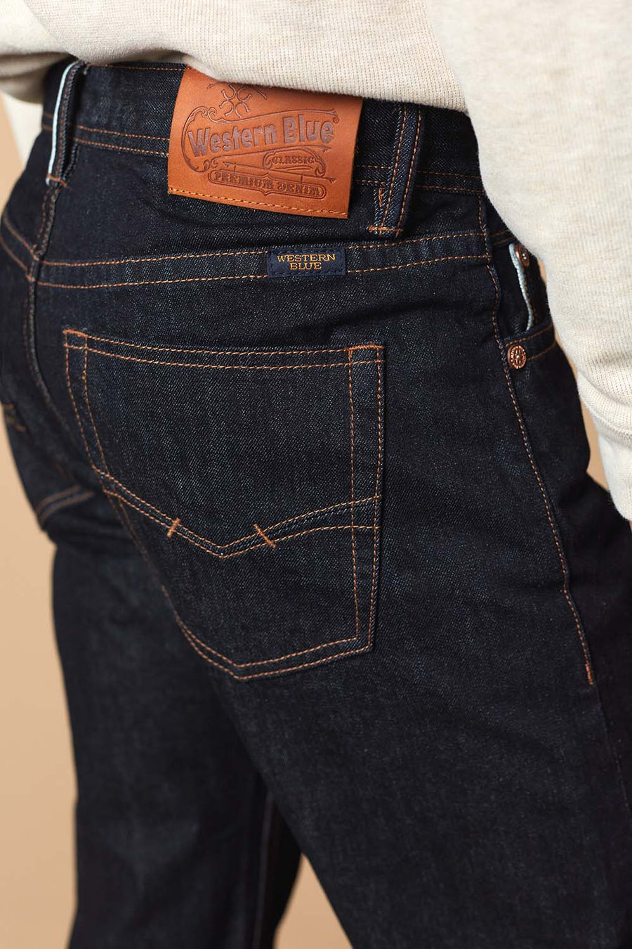 Men's Raw Denim Straight Jeans
