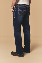 Men's Lite Embroidered Modern Bootcut Jeans