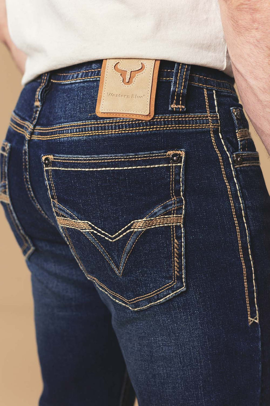 Men's Lite Embroidered Modern Bootcut Jeans
