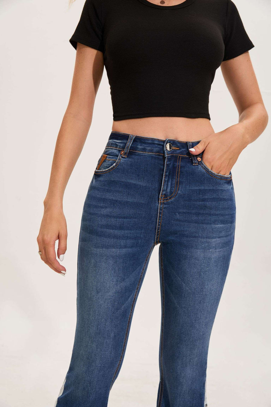 Women's Paisley Patch Flare Jeans