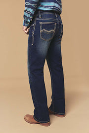 Men's Lite Embroidered Modern Bootcut Jeans
