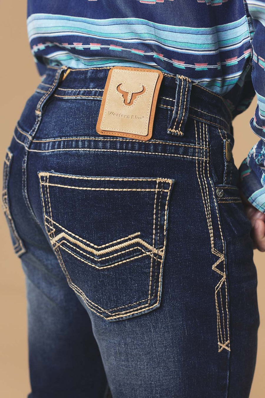 Men's Lite Embroidered Modern Bootcut Jeans