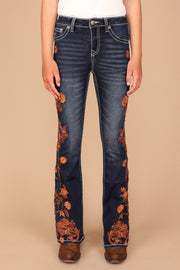 Girl's Embellished Bootcut Jeans