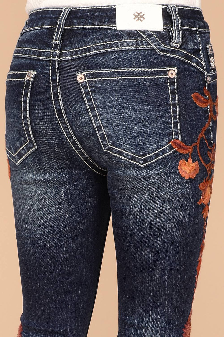 Girl's Embellished Bootcut Jeans