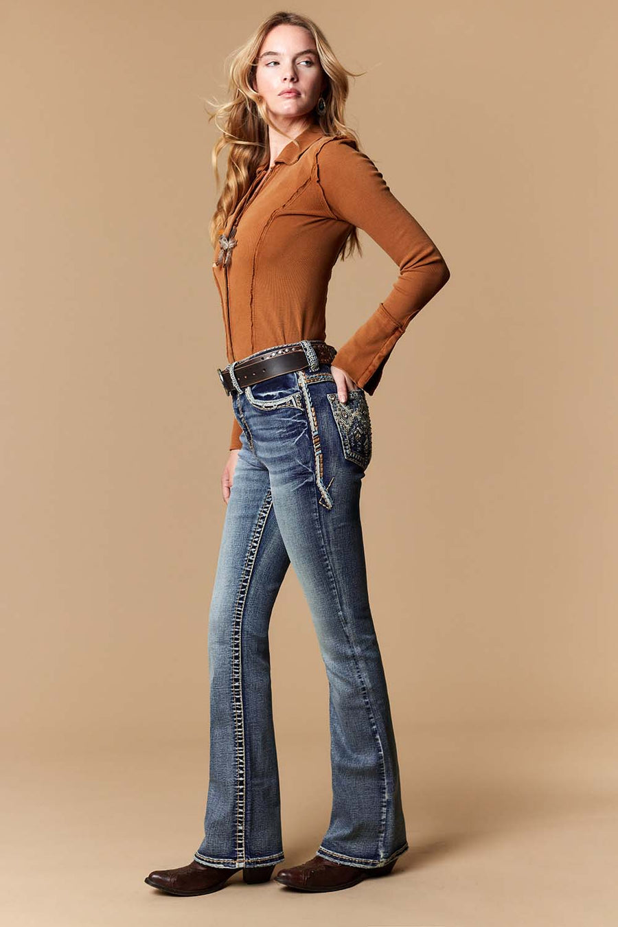 Women's Embellished Bootcut Jeans