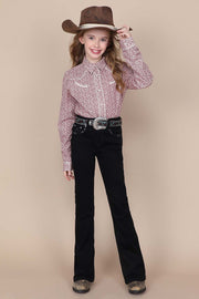 Girl's Embroidered Bootcut Jeans