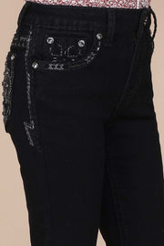 Girl's Embroidered Bootcut Jeans