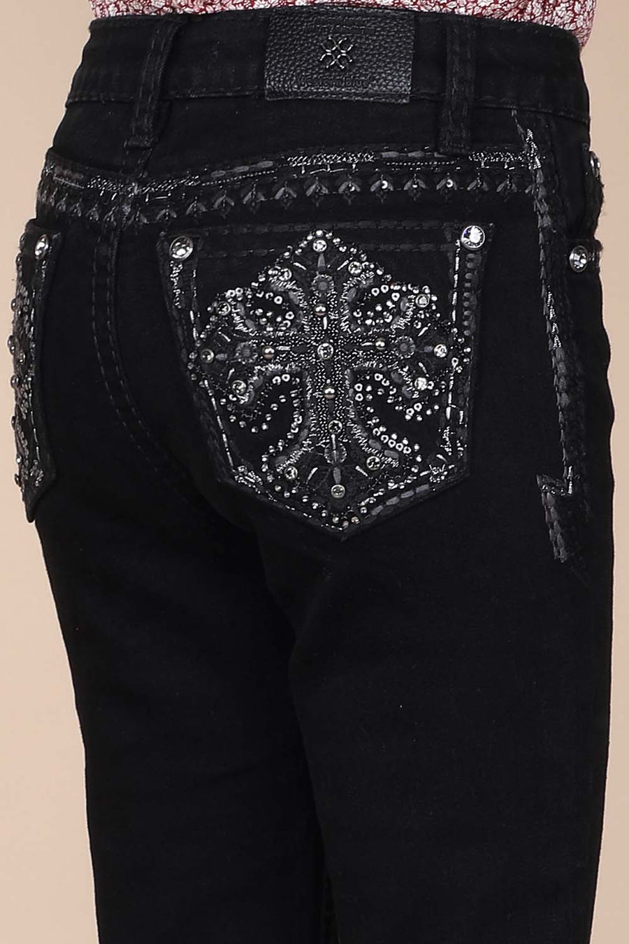 Girl's Embroidered Bootcut Jeans