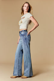 Women's 5 Pockets Wide Leg Jeans