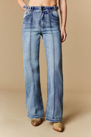 Women's 5 Pockets Wide Leg Jeans
