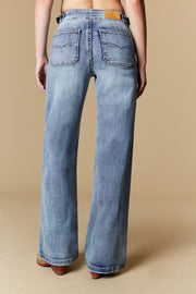 Women's 5 Pockets Wide Leg Jeans