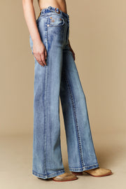Women's 5 Pockets Wide Leg Jeans