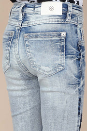 Girl's Embroidered Bootcut Jeans