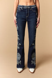 Women's Embroidered Bootcut Jeans