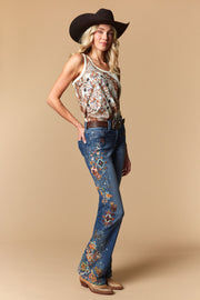 Women's Embroidered Bootcut Jeans
