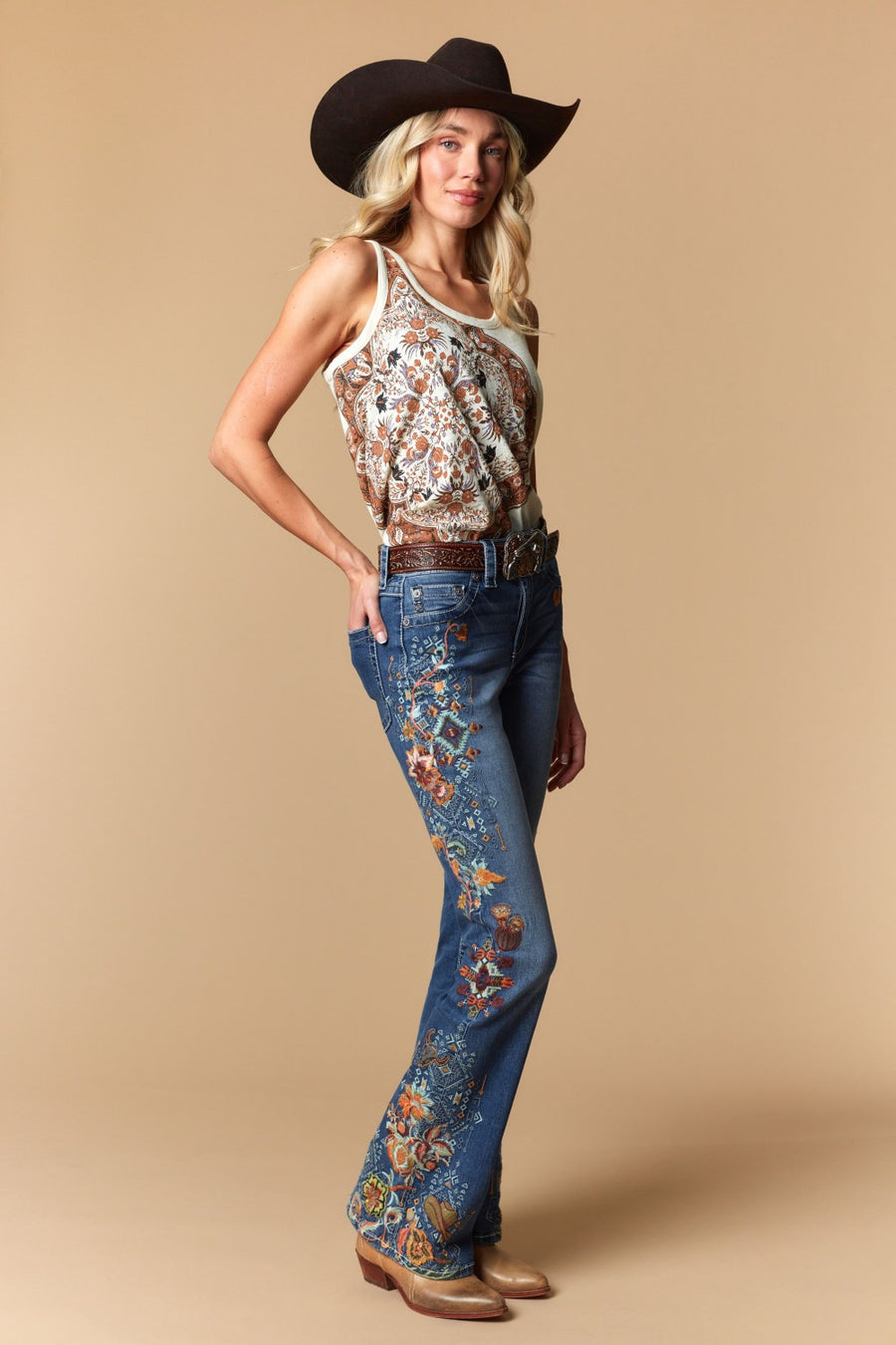 Women's Embroidered Bootcut Jeans