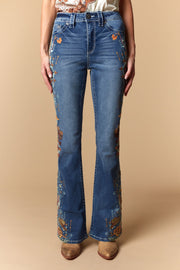 Women's Embroidered Bootcut Jeans