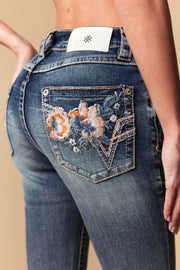 Women's Embroidered Bootcut Jeans