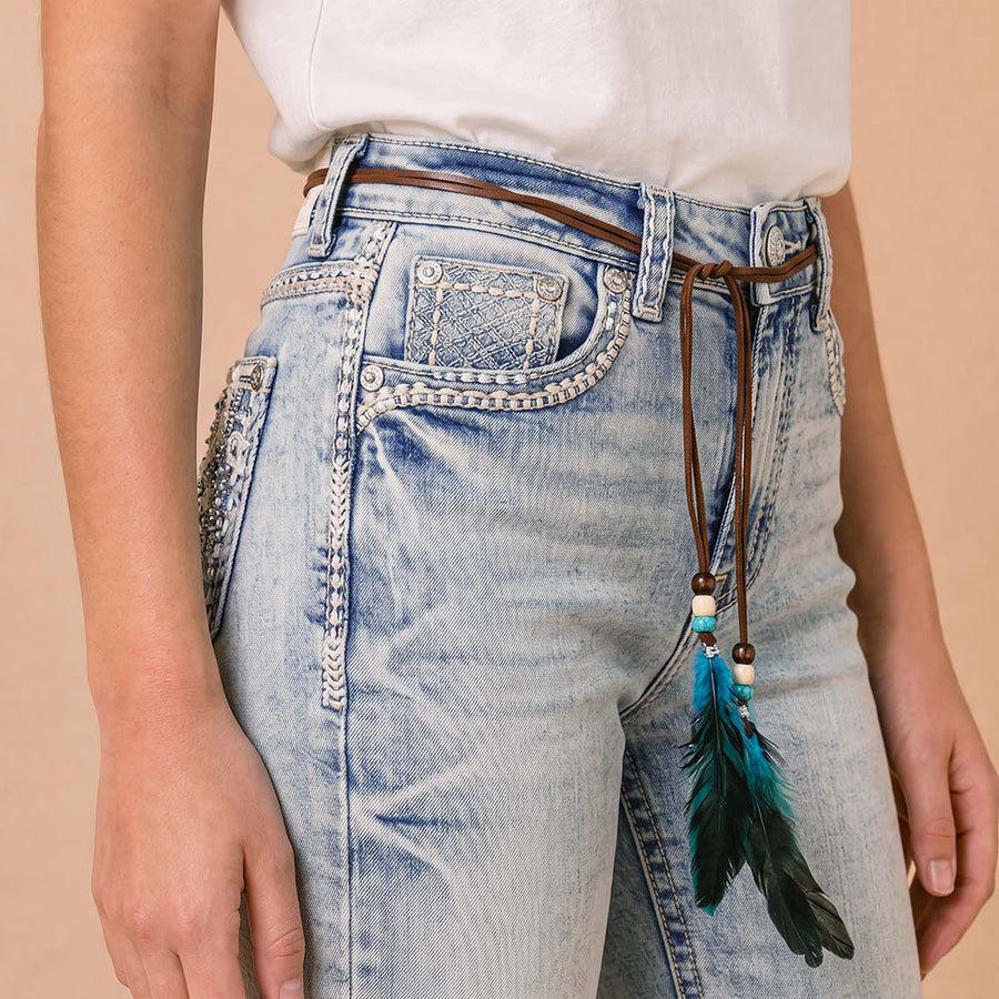 Girls' Western Embroidered Stretch Bootcut Jeans