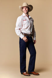 Men's Raw Denim Straight Jeans