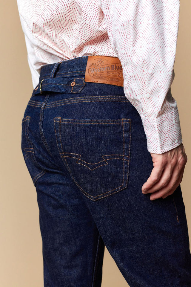 Men's Raw Denim Straight Jeans