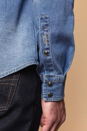 Men's Premium Long Sleeve Denim Western Snap Shirt