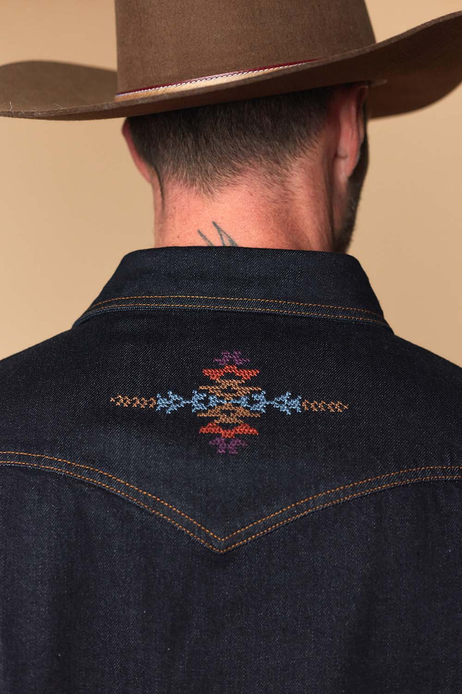 Men's Premium Long Sleeve Denim Western Snap Shirt