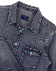 Boy's Premium Long Sleeve Denim Western Snap Shirt