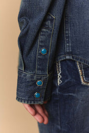Boy's Premium Long Sleeve Denim Western Snap Shirt