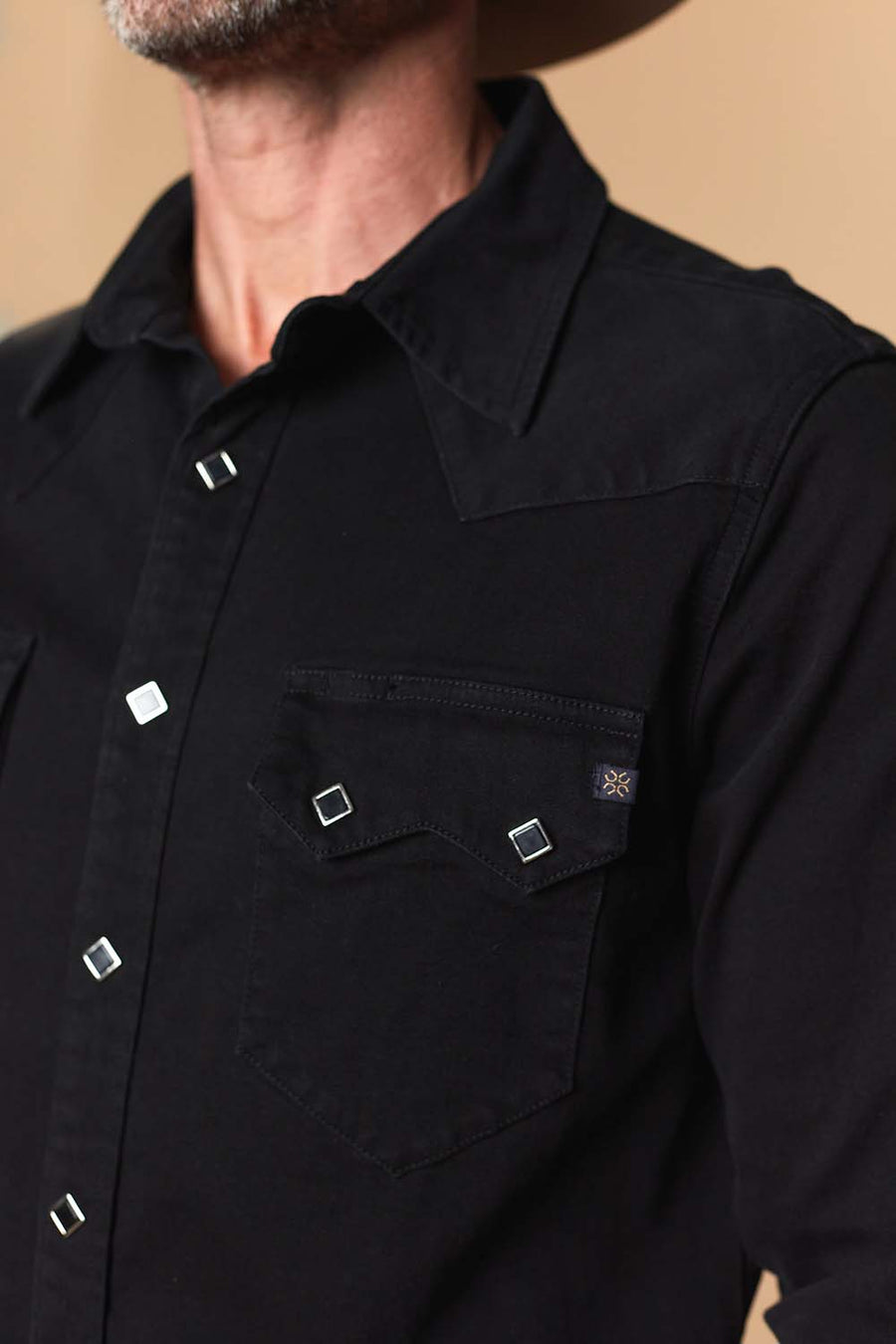 Men's Premium Long Sleeve Denim Western Snap Shirt