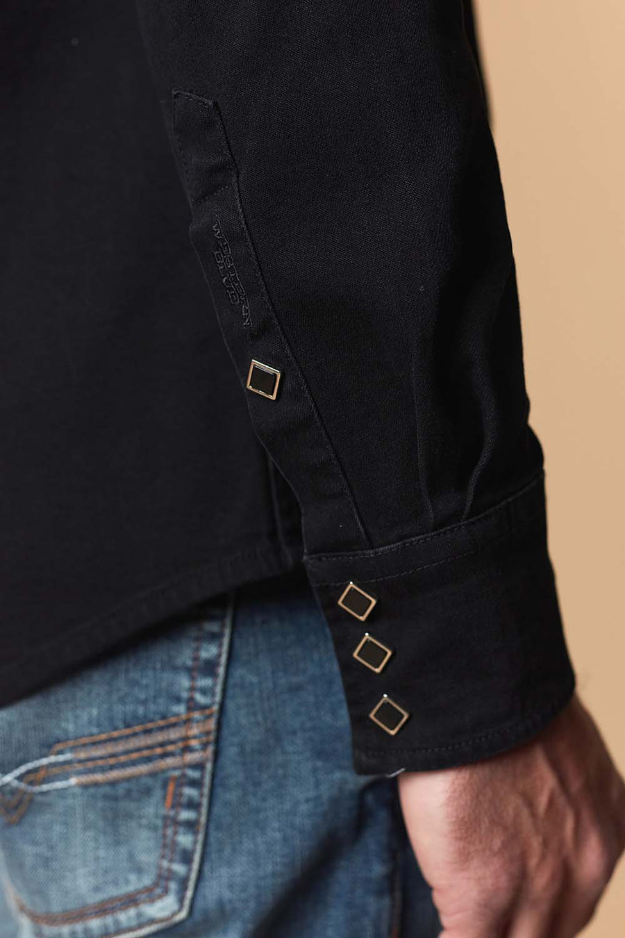Men's Premium Long Sleeve Denim Western Snap Shirt