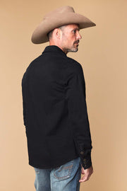 Men's Premium Long Sleeve Denim Western Snap Shirt