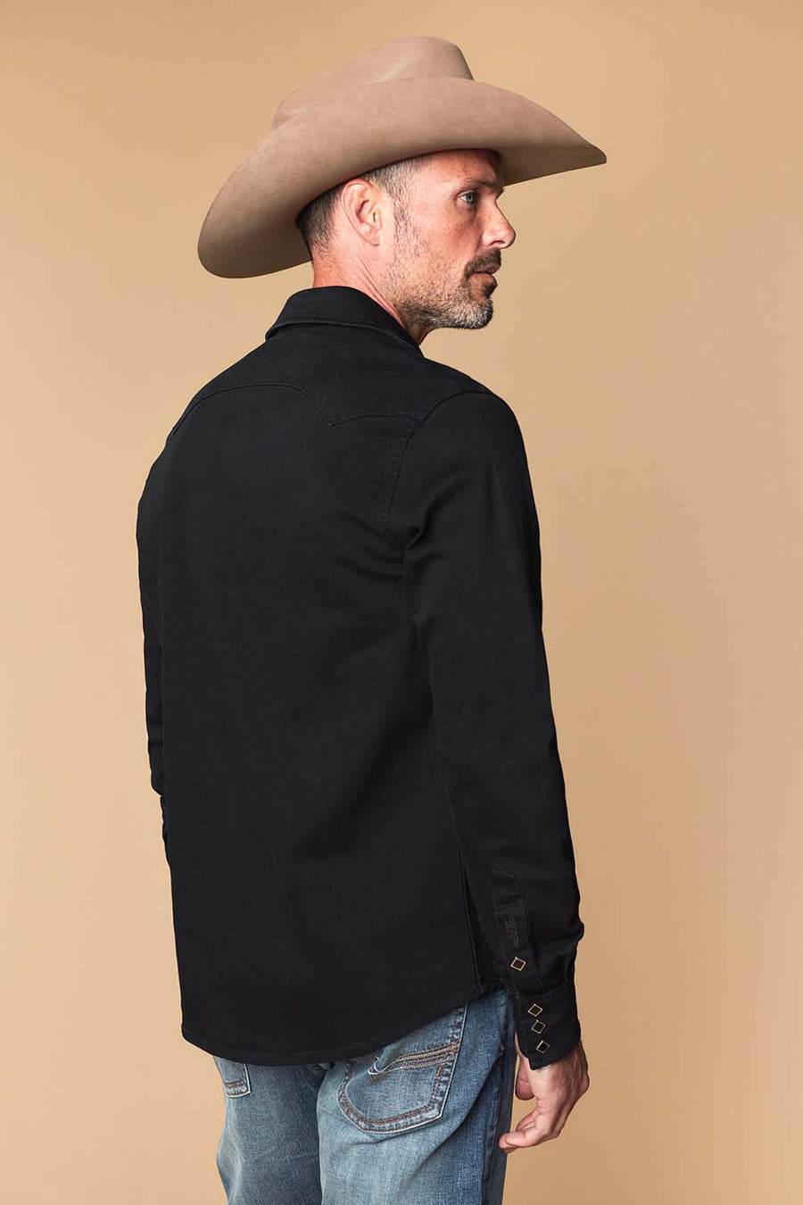 Men's Premium Long Sleeve Denim Western Snap Shirt