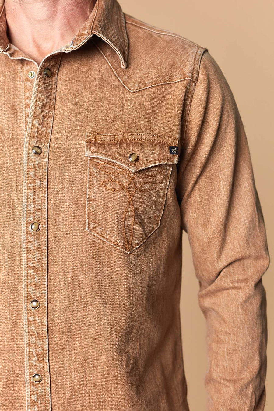 Men's Premium Long Sleeve Denim Western Snap Shirt