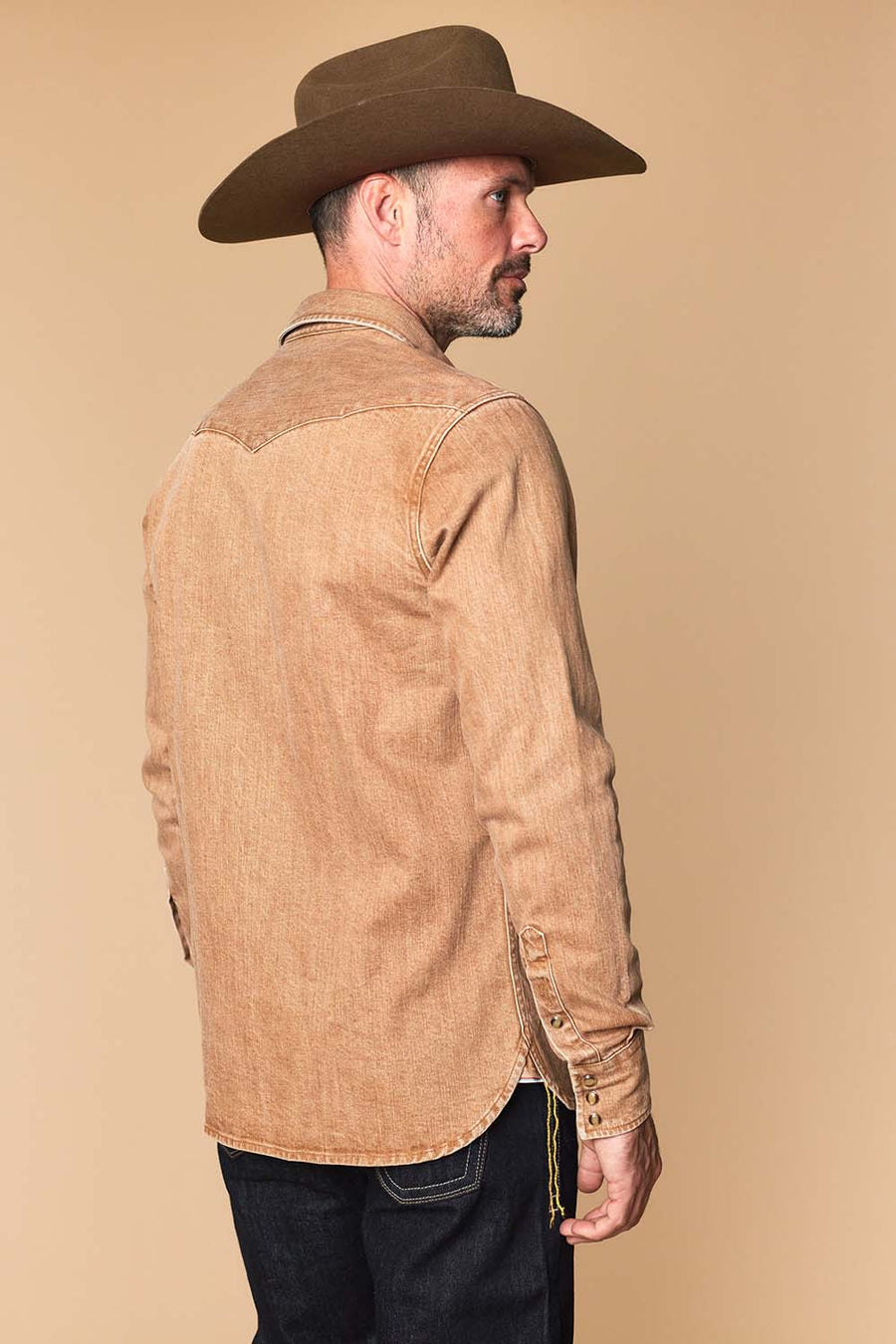 Men's Premium Long Sleeve Denim Western Snap Shirt