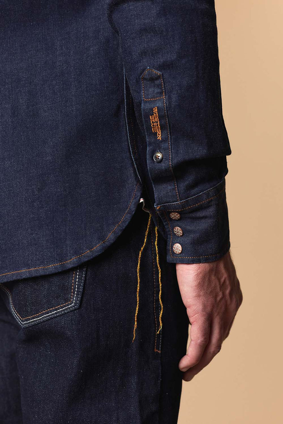 Men's Premium Long Sleeve Denim Western Snap Shirt