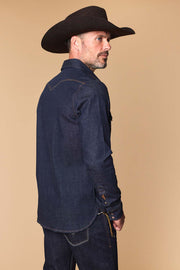 Men's Premium Long Sleeve Denim Western Snap Shirt
