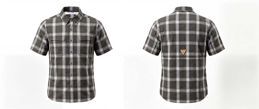 Men's Plaid Western Performance Short Sleeve Shirt