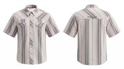 Men's Sand Stripe Western Performance Short Sleeve Shirt