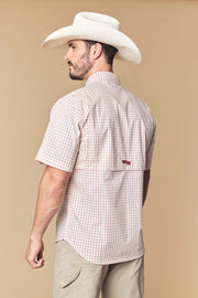 Men's Check Western Performance Short Sleeve Shirt