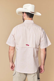 Men's Check Western Performance Short Sleeve Shirt