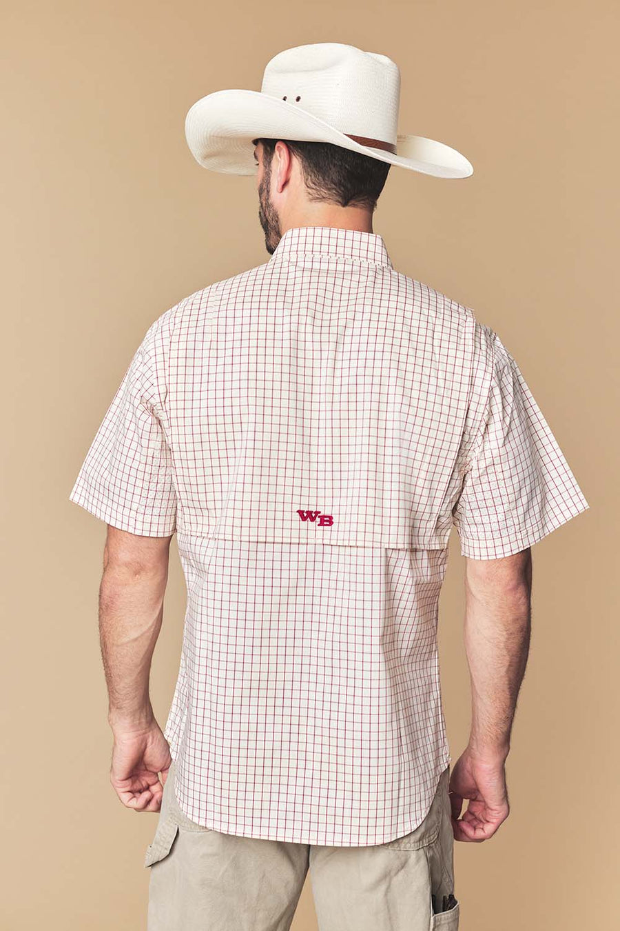 Men's Check Western Performance Short Sleeve Shirt