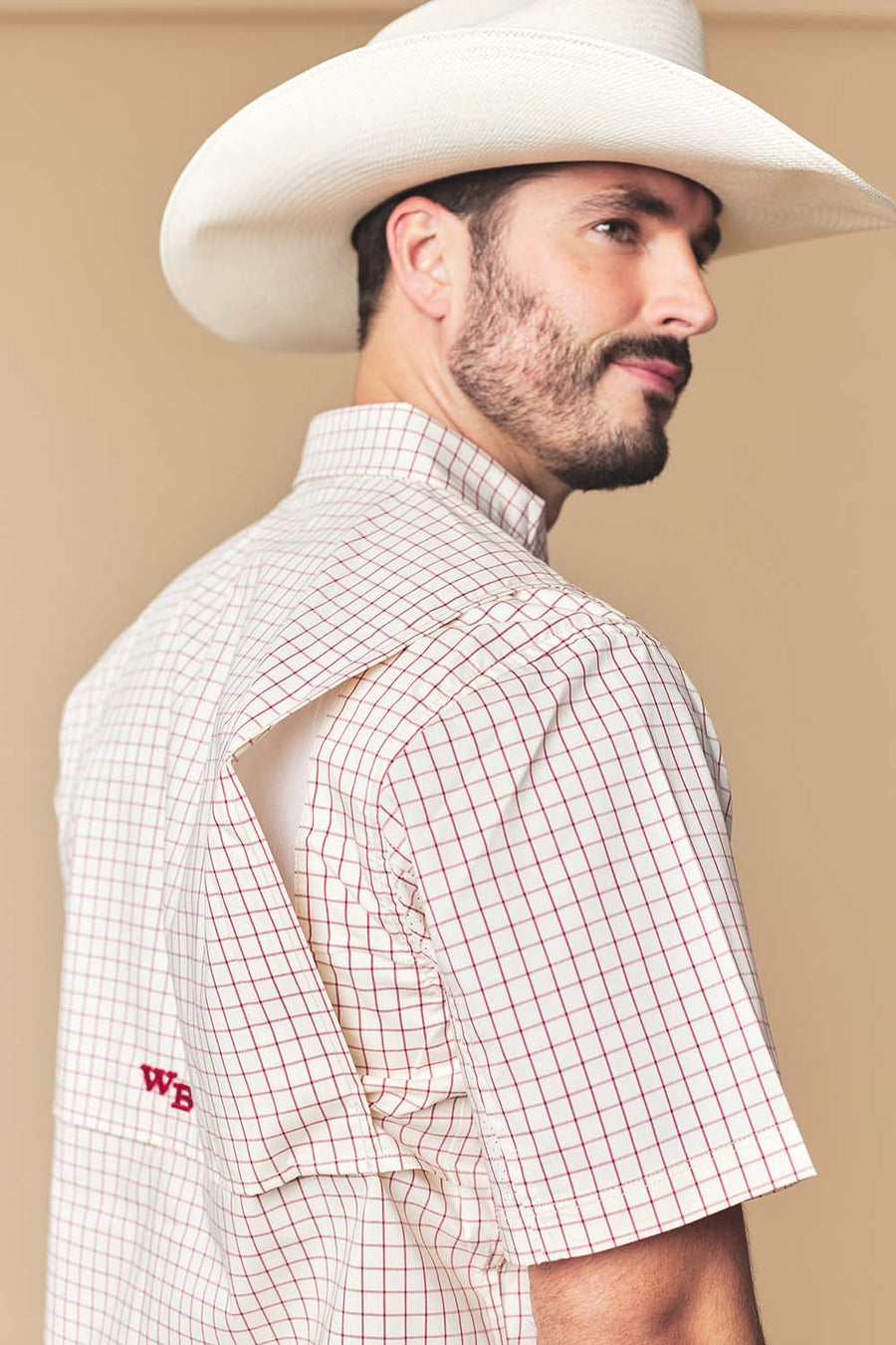 Men's Check Western Performance Short Sleeve Shirt
