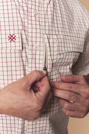 Men's Check Western Performance Short Sleeve Shirt